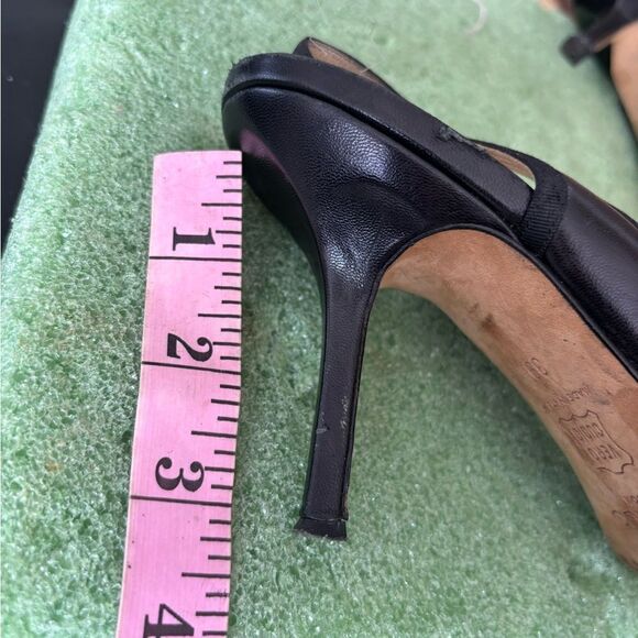 Jimmy Choo Leather High Heels classic pumps slingback shoes pointy toe - Picture 2 of 10